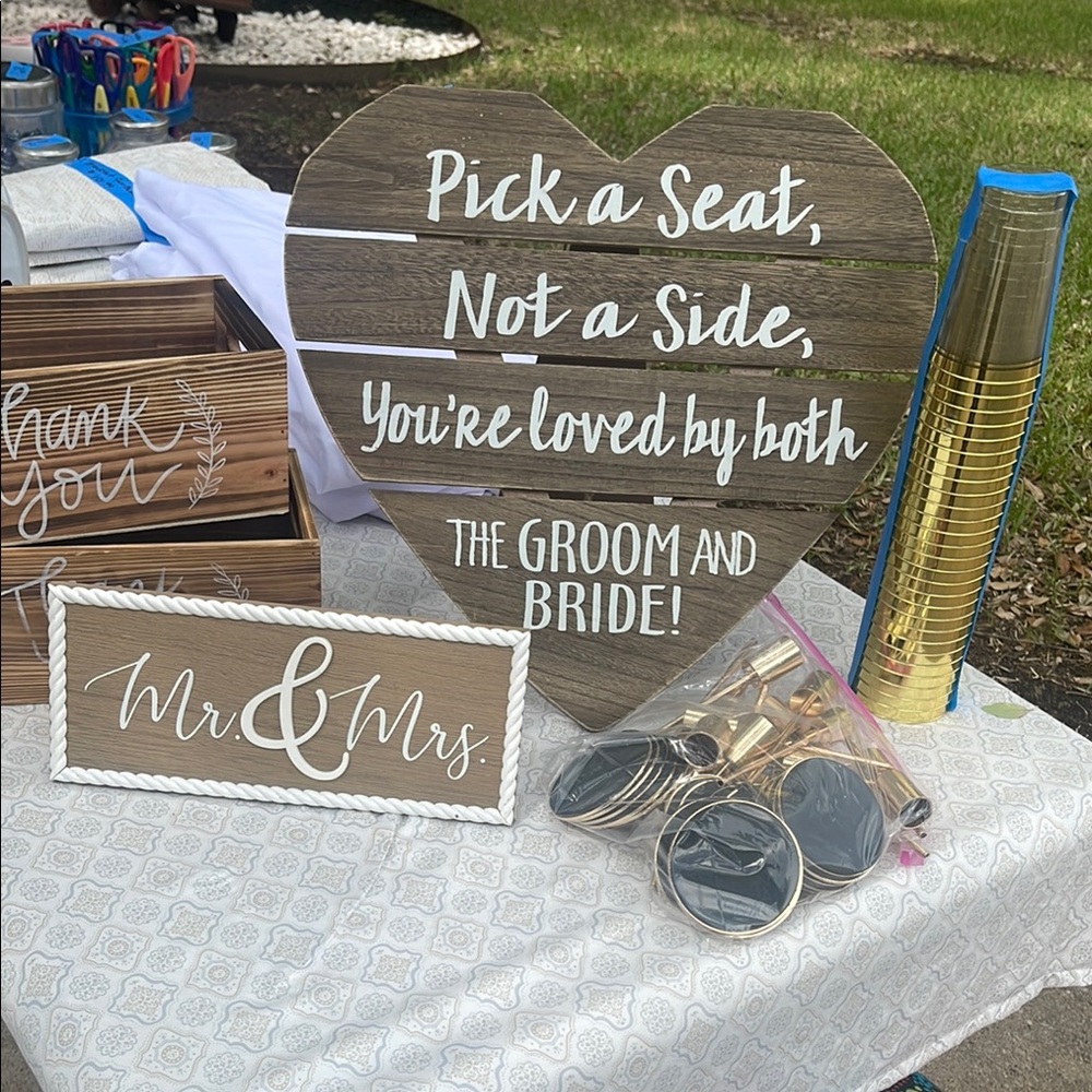 Wooden Wedding Bundle (Signs, candles,eyc)